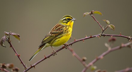 Obraz premium Yellowhammer's Perch AI Generated