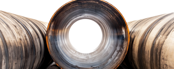 Close up of rotating drum on a heavy roller

