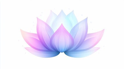 Delicate lotus flower design, gradient colors