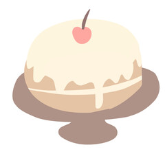 Collection of flat icons of dessert, cake illustrations