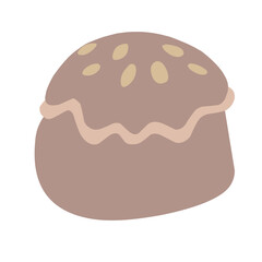 Collection of flat icons of dessert, cake illustrations