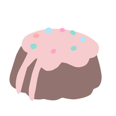 Collection of flat icons of dessert, cake illustrations