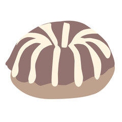 Collection of flat icons of dessert, cake illustrations