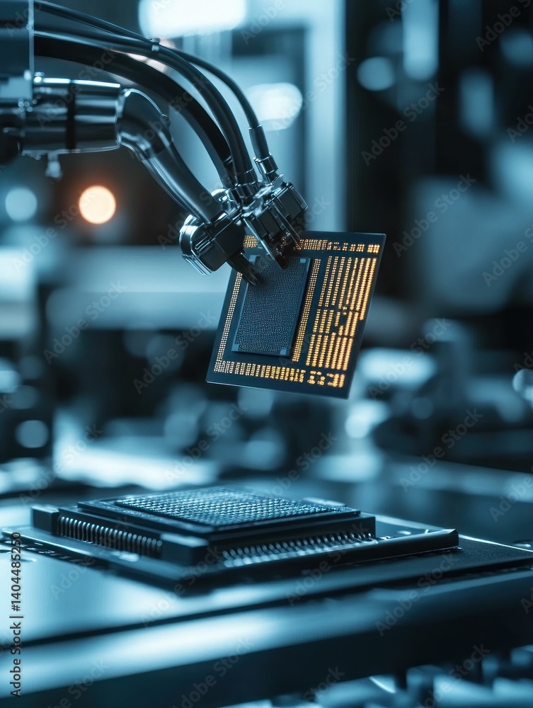 Poster precision robotics assembling advanced microprocessors for next-generation computing