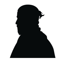 Male Silhouette Profile &ndash; Man Face Outline Vector Illustration