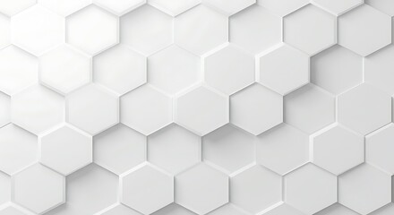 Naklejka premium Hexagonal Light AI Generated