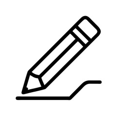 Pencil Drawing a Line Icon Design
