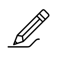 Pencil Drawing a Line Icon Design