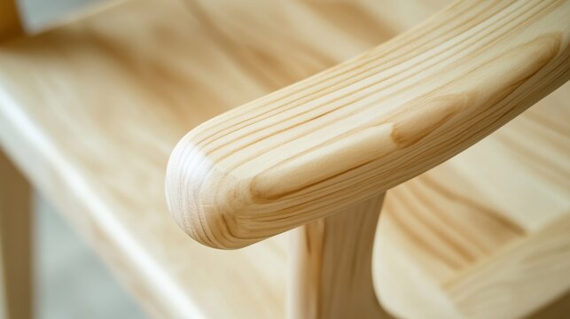 Carpenter sanding a wooden chair. Featuring woodworking and finishing techniques