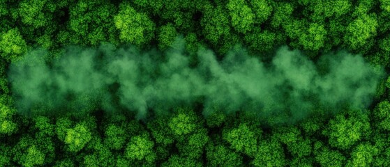 Lush Forest with Mist