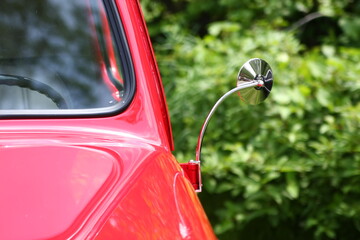 retro rear view mirror