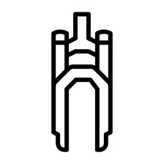 bike fork outline icon. bike part black line illustration.