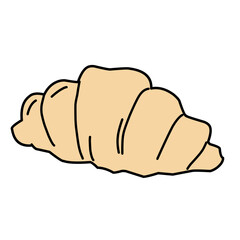 Croissant bakery vector icon flat illustration