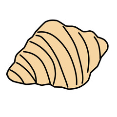 Croissant bakery vector icon flat illustration
