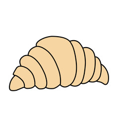 Croissant bakery vector icon flat illustration