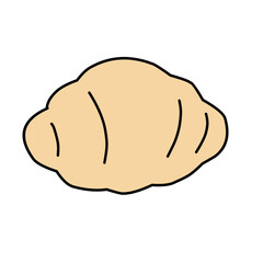 Croissant bakery vector icon flat illustration
