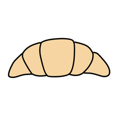 Croissant bakery vector icon flat illustration