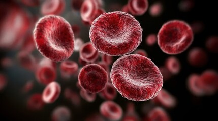 Red blood cells in a dynamic flow showcasing microscopic detail and biological significance within human anatomy