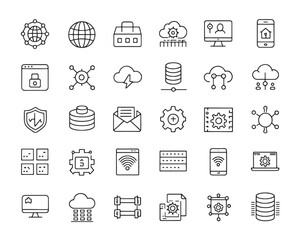 line style api icons for ui design