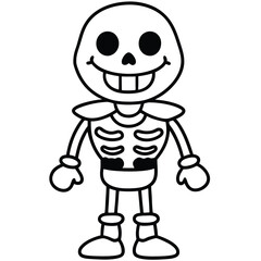 "Skull Line Art Vector Illustration"

