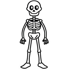 "Skull Line Art Vector Illustration"

