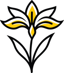 Obraz premium Borage, Yarrow, Coreopsis, Cornflower, Verbena, Allium, Alstroemeria, Bellflower, Bougainvillea, Bouvardia, flower logo icon