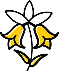 Borage, Yarrow, Coreopsis, Cornflower, Verbena, Allium, Alstroemeria, Bellflower, Bougainvillea, Bouvardia, flower logo icon