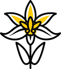 Borage, Yarrow, Coreopsis, Cornflower, Verbena, Allium, Alstroemeria, Bellflower, Bougainvillea, Bouvardia, flower logo icon