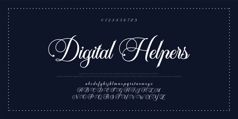 Hand drawn vector alphabet. Modern monoline signature script font. Elegant Signature Font. Best Alphabet Beautiful Calligraphy Signature Font