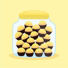 a jar of pineapple biscuit