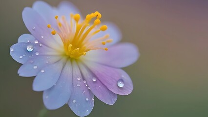 purple flower with water drops