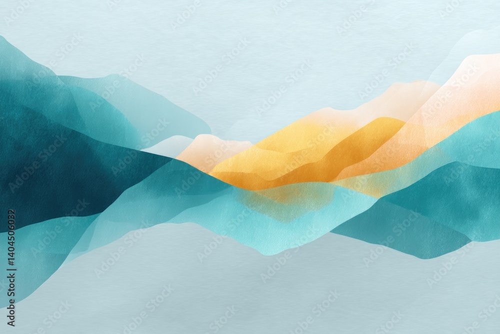 Poster abstract representation of interconnected lines merging and diverging against textured backdrop with