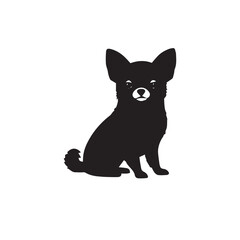 Obraz premium vector illustration of dog with editable strokes and shape