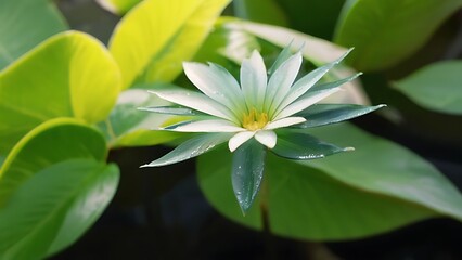 white and yellow flower