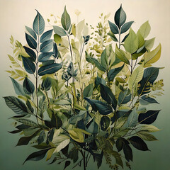 olive branch with leaves