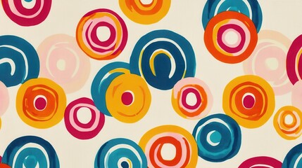 Colorful Abstract Circular Patterns on a Light Background for Creative Design Projects