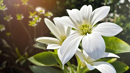 white flowers in the garden