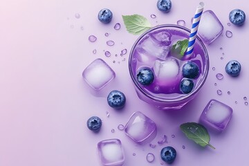 A blueberry lemonade featuring a purple gradient hue

