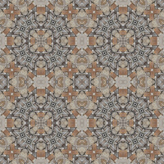 Seamless abstract pattern. Symmetrical texture. Kaleidoscope