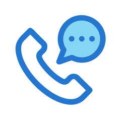 Phone Call in Speech Bubble Icon Design