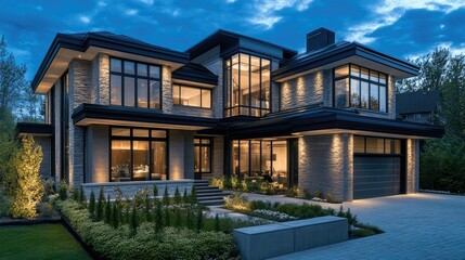 Custom-built luxury house in the suburbs of Toronto, Canada
