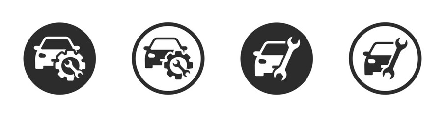 Car service vector icon designs. Car repair icon. Car repair service signs