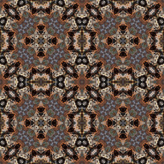 Seamless abstract pattern. Symmetrical texture. Kaleidoscope