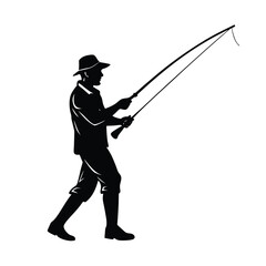 Obraz premium A vector silhouette of a warrior person with a sword