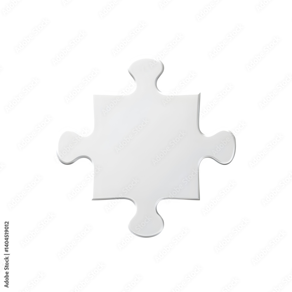 Poster • puzzle piece interlocking shape isolated on transparent background