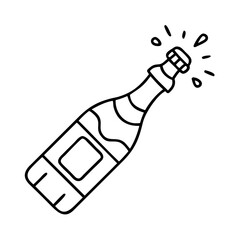Champagne Bottle Popping Cork Celebration Party Festive Sparkling Drink New Years Eve Toast Holiday Cheers