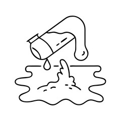 Spilled Liquid from Container Environmental Pollution Disaster Waste Leakage Accident