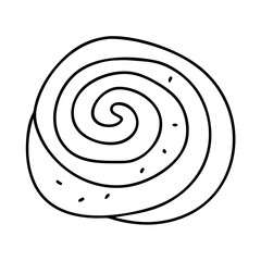 A Delicious Swirl Pastry Sweet Treat Bakery Item Spiral Design