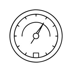 Simple Line Drawing of a Circular Analog Gauge Meter for Measurement