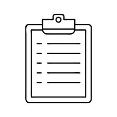 clipboard icon, clipboard line art - simple line art of clipboard, perfect for clipboard logos and icons